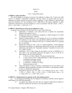 Article 2A - Rules. - North Carolina General Assembly