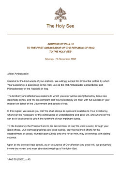 The Holy See - La Santa Sede