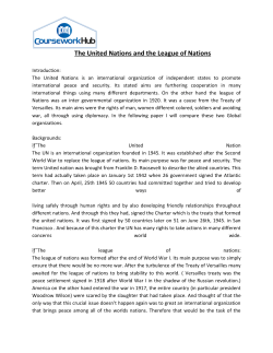 The United Nations and the League of Nations