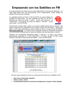 Empezando con los Sat&eacute;lites en FM