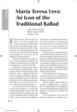 Mar&iacute;a Teresa Vera: An Icon of the Traditional Ballad