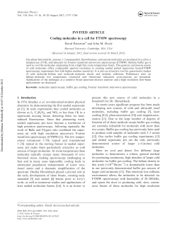 Cooling molecules in a cell for FTMW spectroscopy