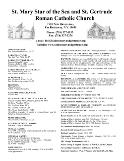 January 15, 2012 - St. Mary Star of the Sea and St. Gertrude Parish