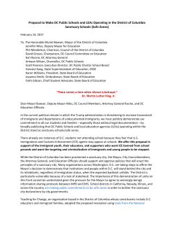 our sanctuary proposal for D.C. schools
