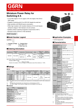 Miniature Power Relay for Switching 8 A