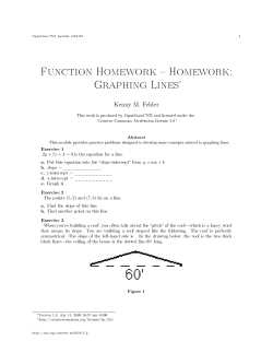 Function Homework Homework: Graphing Lines
