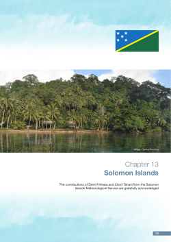 Solomon Islands - Pacific Climate Change Science
