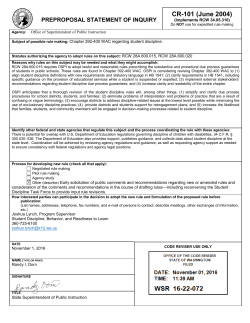 preproposal statement of inquiry