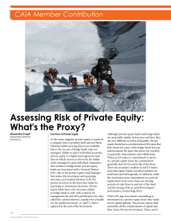 Assessing Risk of Private Equity: What`s the Proxy?