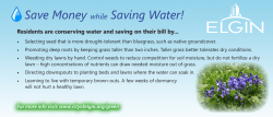 Save Money while Saving Water!