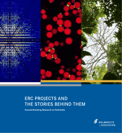 erc projects and the stories behind them - Helmholtz