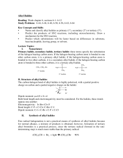 Alkyl Halides I