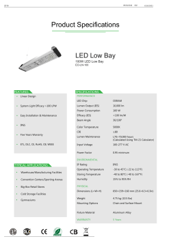 PLT PLT/E2222 LED Low Bay Spec Sheet