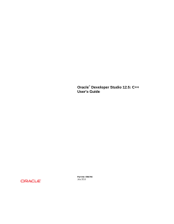 Oracle&reg; Developer Studio 12.5: C++ User`s Guide