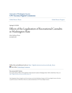 Effects of the Legalization of Recreational Cannabis in Washington