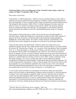 146 Fashioning Kimono: Dress and Modernity in Early Twentieth