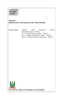 PSM 829 - National Open University of Nigeria
