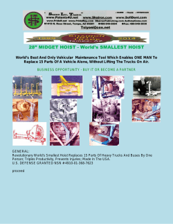 28&rdquo; MIDGET HOIST - World`s SMALLEST HOIST - logo