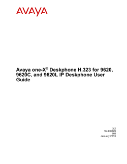 Avaya one-X Deskphone H.323 for 9620, 9620C