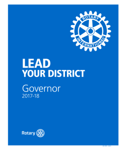 Lead Your District: Governor - My Rotary
