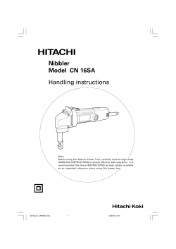 Nibbler Model CN 16SA Handling instructions