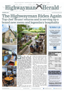 the quarterly newspaper from ribble valley inns