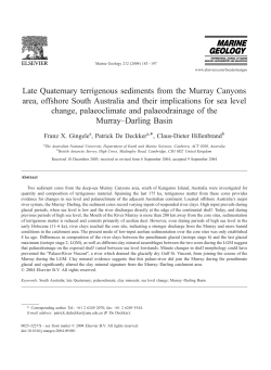 Late Quaternary terrigenous sediments from the Murray Canyons