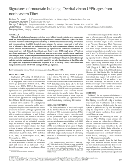 Signatures of mountain building: Detrital zircon U/Pb ages from