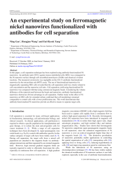 An experimental study on ferromagnetic nickel nanowires