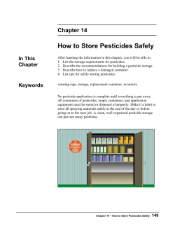 How to Store Pesticides Safely