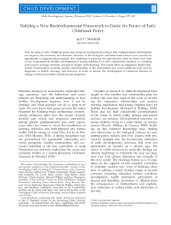 Building a New Biodevelopmental Framework to