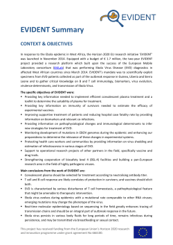 EVIDENT Summary - EVIDENT project