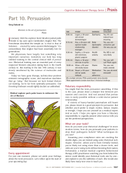 Part 10. Persuasion - Canadian Family Physician