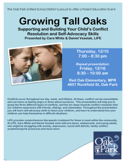 Growing Tall Oaks - Oak Park Unified School District