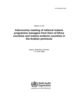 Report on intercountry meeting of national malaria