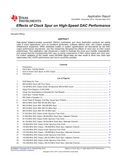 Effects of Clock Spur on High-Speed DAC
