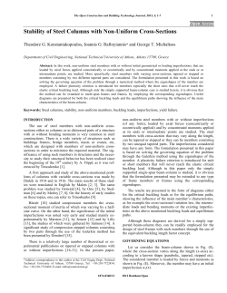 Stability of Steel Columns with Non-Uniform Cross