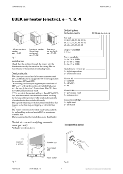 EUEK air heater (electric), e = 1, 2, 4