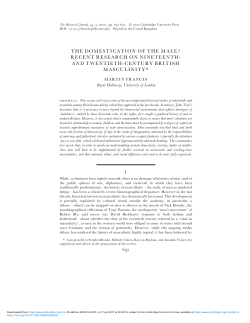 and twentieth-century british masculinity