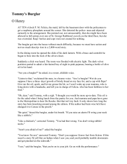 Tommy`s Burglar O Henry