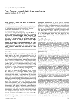 Power frequency magnetic fields do not