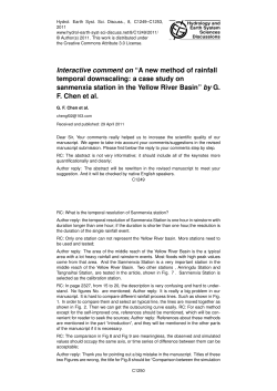 Interactive comment on &ldquo;A new method of rainfall temporal