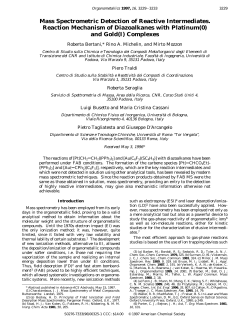 Mass Spectrometric Detection of Reactive Intermediates. Reaction
