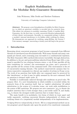 Explicit Stabilisation for Modular Rely