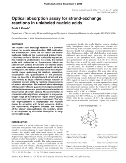 Optical absorption assay for strand-exchange