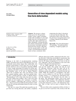 Generation of view dependent models using free