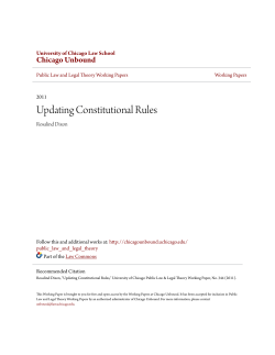 Updating Constitutional Rules - Chicago Unbound