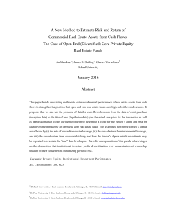 A New Method to Estimate Risk and Return of Commercial