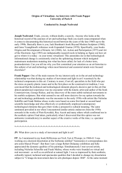 Origins of Virtualism: An Interview with Frank