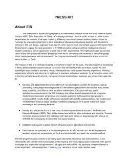 PRESS KIT About EIS - Enterprise In Space